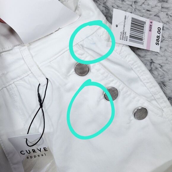 Curve Appeal Curve Creator High Rise Boot Jeans Bootcut White Stretch Size 6 28 - Picture 7 of 16